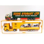 A Corgi 1:50 scale JCB limited edition lorry set, CC13237, boxed, and an unboxed Eddie Stobart