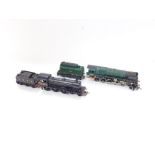 A Tri-ang OO gauge locomotive and tender, LNER black livery, 4-6-0, 8907, and a further locomotive