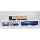 Die cast 1:50 scale lorries, comprising Corgi J R Harding and Sons, Norfolk and McCulla, boxed. (3)