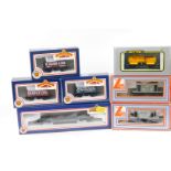 Bachmann and Lima boxed OO-gauge rolling stock, 305621WNE, Claycross cast iron truck, another for