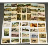 Various early 20thC postcards, black and white coloured scenes, coastal towns, etc., West Cliff-on-