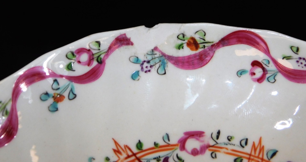 Various early 19thC New Hall and other porcelain, saucers to include one banded in pink broken by - Image 13 of 15