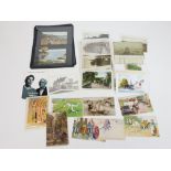 Various postcards, early 20thC and later, black and white and coloured cards, etc., Ashover various,