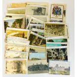 Various postcards, early 20thC, black and white street scenes, scenery, Derbyshire, etc. to