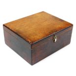 An early 20thC oak jewellery box, of rectangular form, 13cm high, 29cm Wide, 23cm Deep, containing a