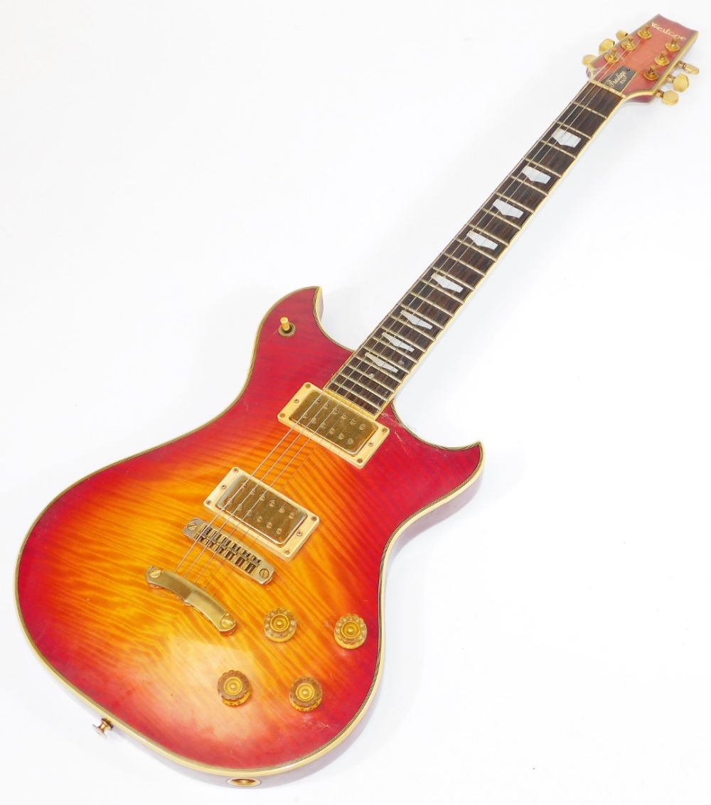 A Westone Prestige 250 electric guitar, in sunburst finish, with flame two piece maple body, with
