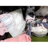 Various clothing, coats, bags, woollen items, cased ladies clothing, etc. (a quantity)