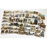 Various postcards, early 20thC and other, town scenes, streets, etc., Clacton on Sea, War Memorial
