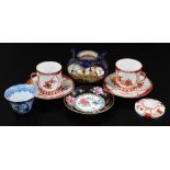 Various oriental porcelain etc., a pair of 19thC Japanese porcelain coffee cans and saucers, 11cm