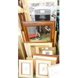 Various prints, pictures, frames, rectangular mirror 74cm x 43cm, etc. (a quantity)