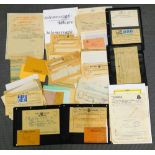 Various telegrams, certificates, related ephemera, etc., an International telegram, from Postal
