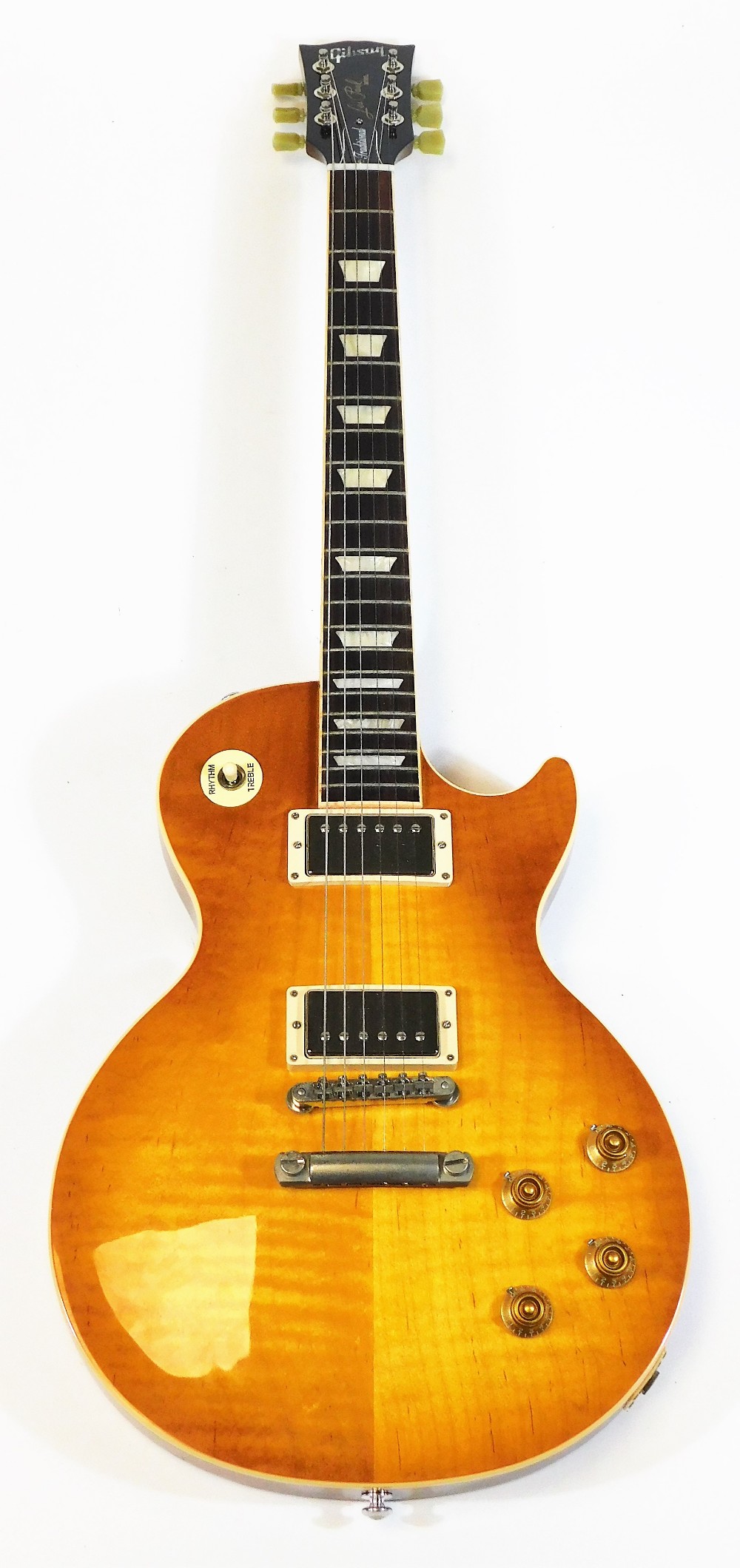 A Gibson Les Paul traditional electric guitar, in honeyburst finish, having twin humbucker - Image 2 of 7