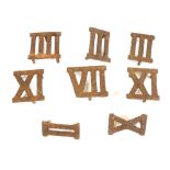 Various iron Roman turret clock numerals, each with cylindrical backs, 6cm wide, etc. (a quantity)