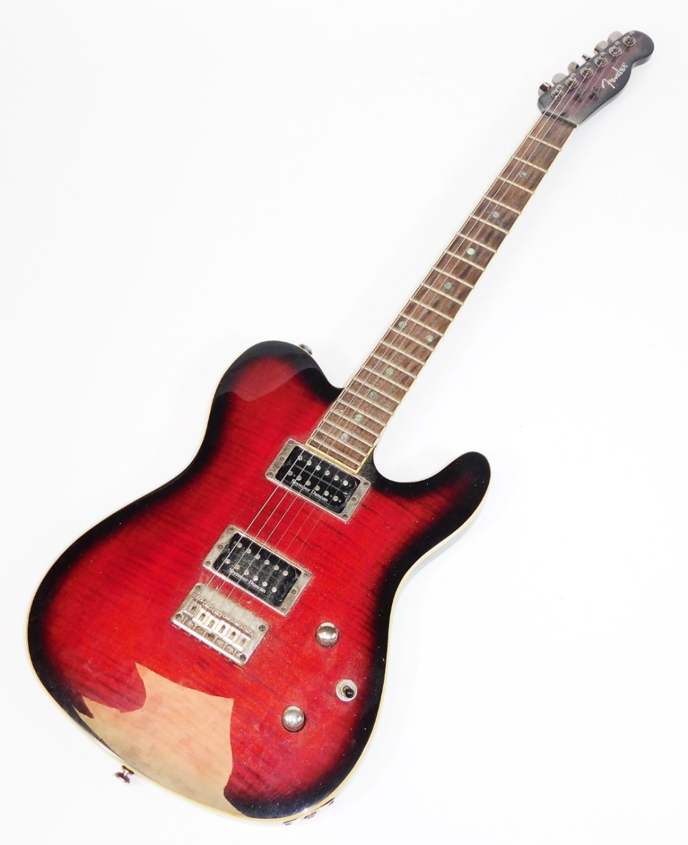 A Fender FMT Telecaster, in black cherryburst finish having set neck with twin Seymour Duncan - Image 2 of 7