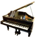 A John Broadwood & Sons ebonised baby grand piano