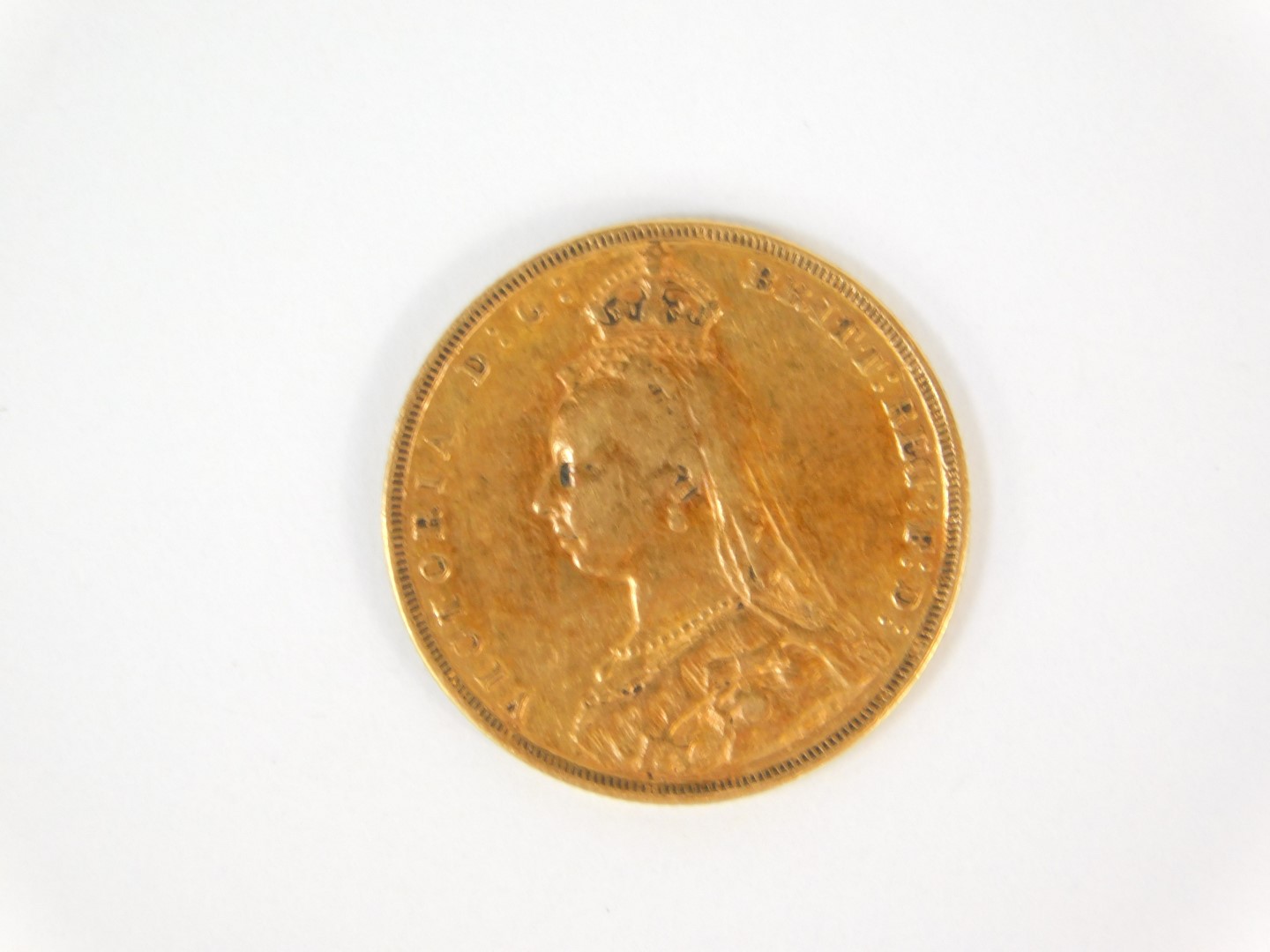 A Queen Victoria gold sovereign 1891, 8.0g. - Image 2 of 2