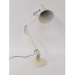 A Herbet Terry model 90 white angle poise table lamp.