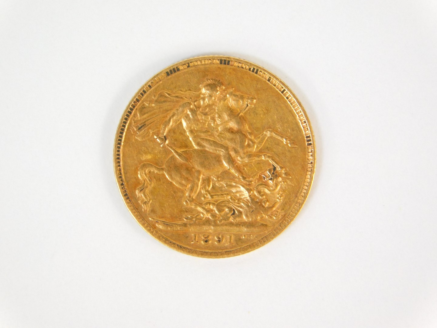 A Queen Victoria gold sovereign 1891, 8.0g.