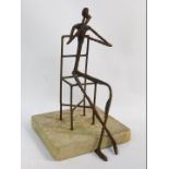 Andrew Thompson (British, 20thC/21stC). A wrought iron sculpture of the Hypochondriac, modelled as a