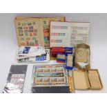 Philately. QV - EII Great Britain, Empire and World stamps, in two albums, first day covers, mint