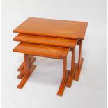 A 1970's G-Plan teak nest of occasional tables, largest 45cm H, 67cm W, 45.5cm D.