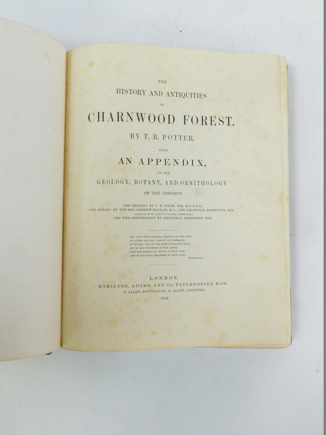 Potter (T R). The History and Antiquities of Charnwood Forest, with illustrations, published by - Image 4 of 6