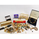 Silver and costume jewellery, including Vogue Bijoux clip earrings, Pedre and other lady's dress