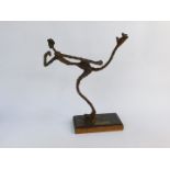 Andrew Thompson (British, 20thC/21stC). A wrought iron sculpture modelled as the Rollerskater,