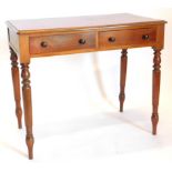 A Victorian mahogany side table, the rectangular top with a moulded edge, above two frieze drawers