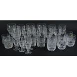 A collection of Waterford crystal glasses, to include wine glasses, tumblers, etc., most sets