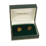 A pair of 9ct gold Millennium cufflinks, 2.4g, cased.