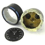An early and rare Smiths MK16 metal cased aeroplane dial tachometer, in metal casing marked 8&857,