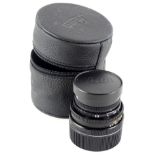 A Leica elmar-m lens, 1:2.8/50.