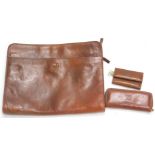 Various 'The Bridge' items, to include a chestnut leather document holder, penholder and