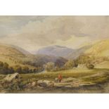 Anthony Vandyke Copey Fielding. Above Rhayader, watercolour, titled on mount, 15cm x 21.5cm.