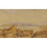 George Holmes (act.1789-1843). Drakes Island, Plymouth, watercolour, signed, 22cm x 35cm.