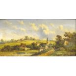 19thC Continental School. River landscape, oil on panel - pair, indistinctly signed, 14.5cm x 19.