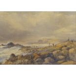 Ebenezer Wake Cook (1843-1926). Coastal scene, watercolour, 32.5cm x 47cm.