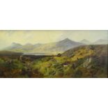 19thC British School. Highland scene with huntsman and gun dogs, oil on canvas, indistinctly signed.