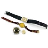 A Bentina gentleman's steel cased wristwatch, a Rotary tank wristwatch, lady's Rotary watch movement