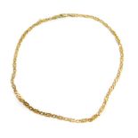 A 9ct gold fancy link neck chain, on a lobster claw clasp, 12.6g.