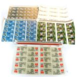 Philately. Mint commemorative sheets, comprising HM Queen Elizabeth II Diamond Jubilee, George V