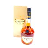 A bottle of Courvoisier Cognac, VS, 70cl, boxed.