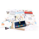 Philately. EII commemorative mint stamps, first day covers, postcards, block sheets, etc. (