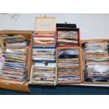 Rock and pop single records dating from 1960's onwards. (3 boxes plus)