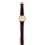 An Omega Seamaster de Ville gentleman's gold plated wristwatch, circular dial with gilt batons,