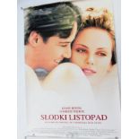 A Polish advertising film banner for Sweet November, starring Keanu Reeves and Charlize Theron,