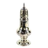 A Victorian silver sugar sifter, of baluster form, London 1897, 20.5cm high, 6.70oz.