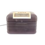 A Bush brown Bakelite cased radio, type DAC.10, serial no 62/01770, 32.5cm W.