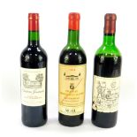 A bottle of Chateau Lagrange Grand Cru St Julien Medoc 1970, low shoulder, bottle of Chateau